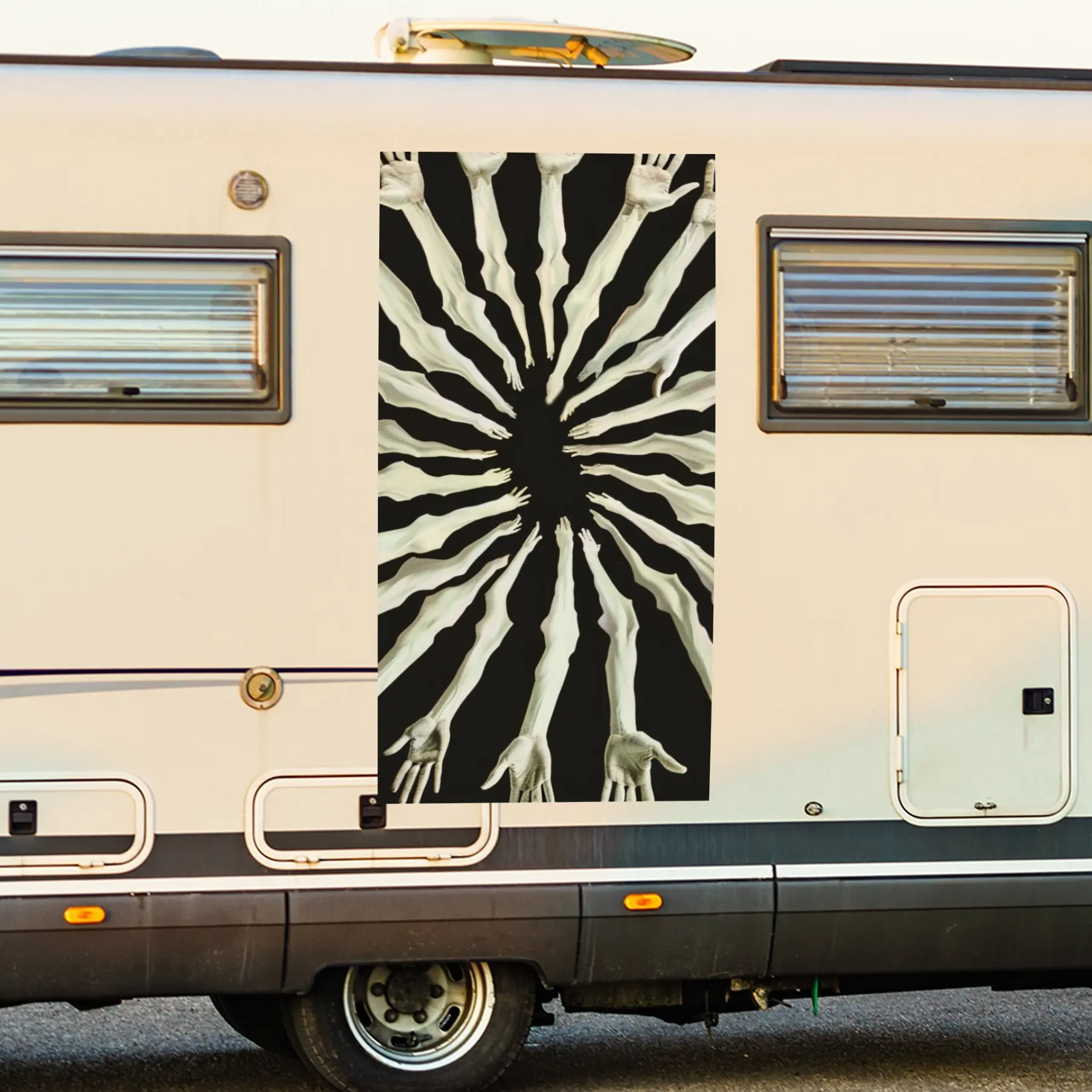 

Автомобильная наклейка с символом радиальных рычагов, виниловые наклейки для дома с мотором для украшения и защиты - водонепроницаемая самоклеящаяся виниловая наклейка, сделанная