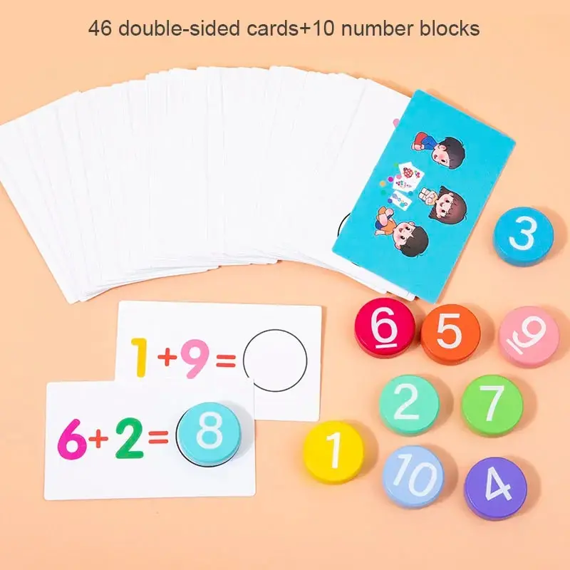 Kit De Aprendizaje De Matemáticas Con Tarjetas Flash De Silicona Y Pizarra – Sumas, Restas, Multiplicación Y División, Ideal Para Niños De 1 A 6 Años