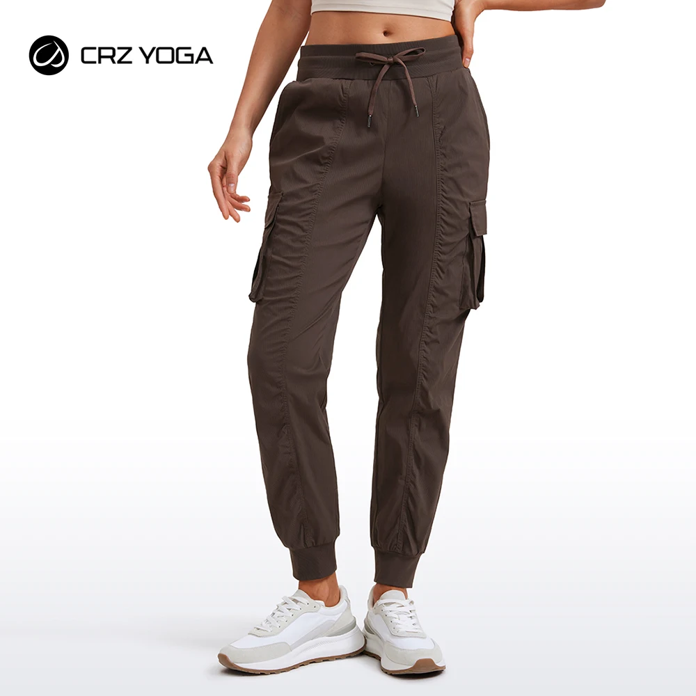 CRZ YOGA Lightweight Workout Joggers for women, High Waisted Outdoor Running Casual Track Pants with Pockets