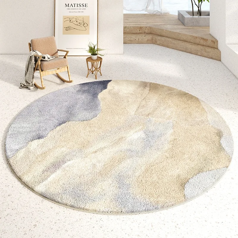 

Round Carpets For Living Room Minimalism Bedroom Bedside Floor Mats Soft Plush Rug Coffee Tables Foot Mat 원형러그 Alfombra Redonda
