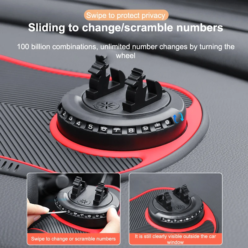 Multifunction Non Slip Phone Pad Car Dashboard Non Slip Grip Sticky Pad Phone Holder Mat Anti-skid Silicone Mat Car Accessories