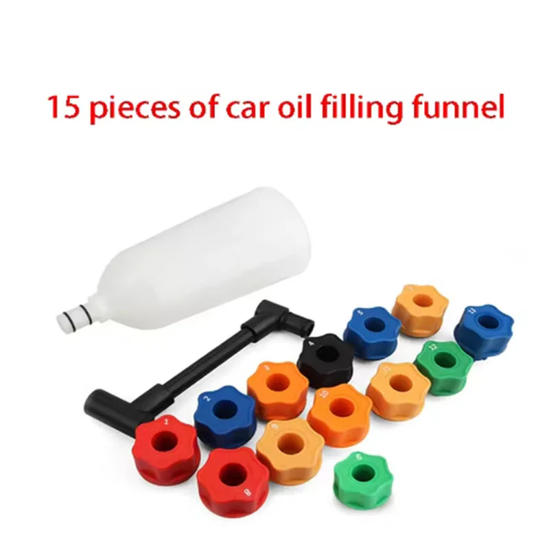 

15 Fuel Funnels Per Set for Adding Engine Oil and Changing Car Engine Oil Change Tool Funnels