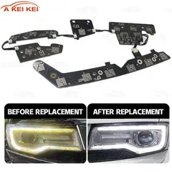 White Light DRL Module For Jeep Grand Cherokee 2014-2024 Car DRL Headlight Light Guide Strip Circuit Board Light Source Board