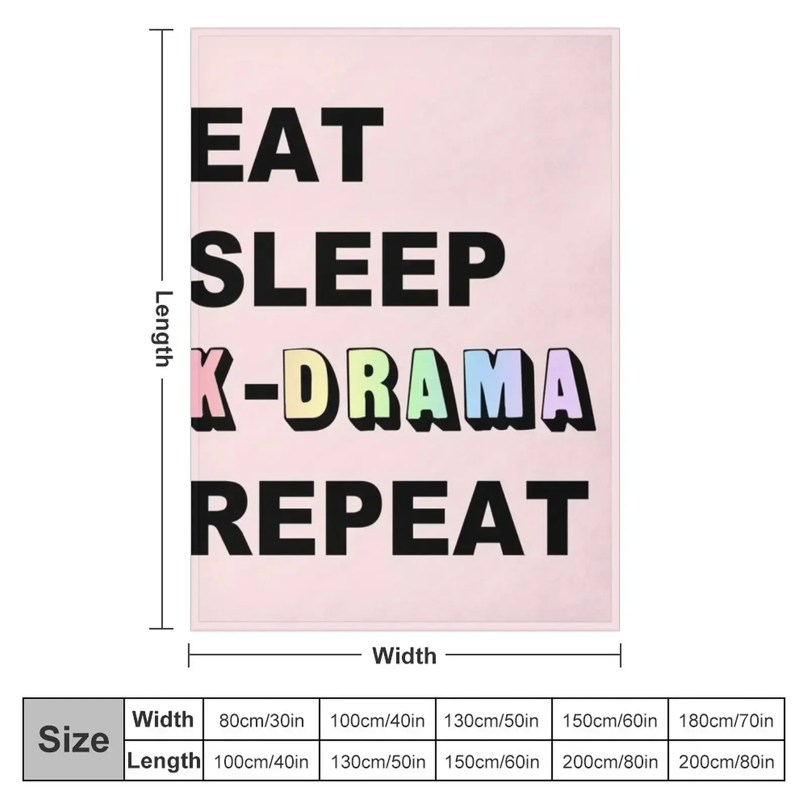 Eat Sleep K-Drama Repeat Throw Blanket cosplay anime Decorative Throw Heavy Nap Blankets