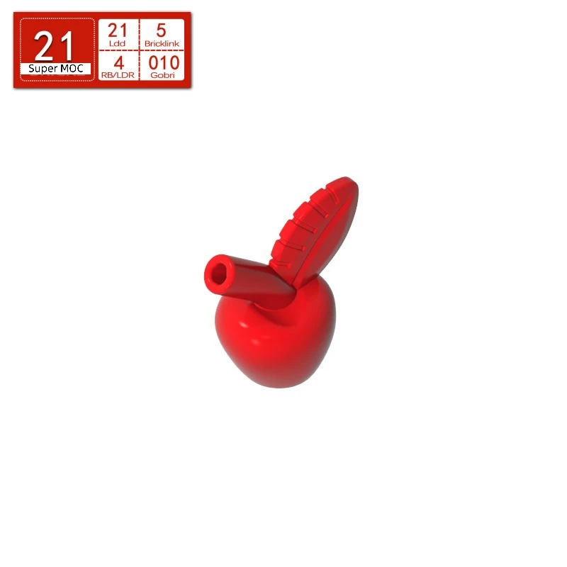 10PCS Apple 33051 Building Blocks Toys Plant Bricks Apple Parts Compatible MOC Building Block Education Creative Model Toy view 2