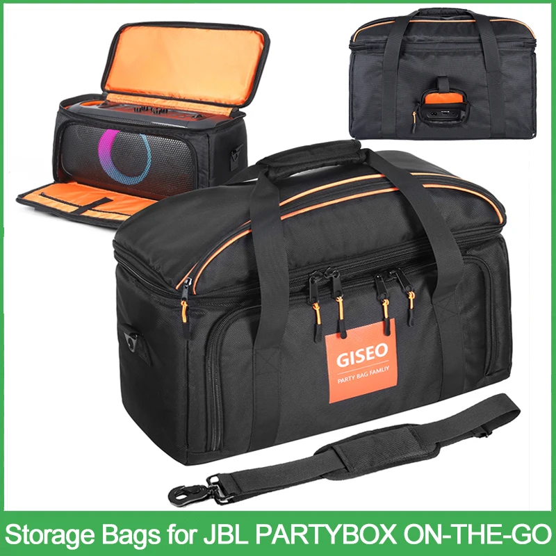 

Waterproof Bluetooth Speaker Storage Case Adjustable Strap Speaker Storage Bags for JBL PARTYBOX ON-THE-GO Speaker Carrying Case