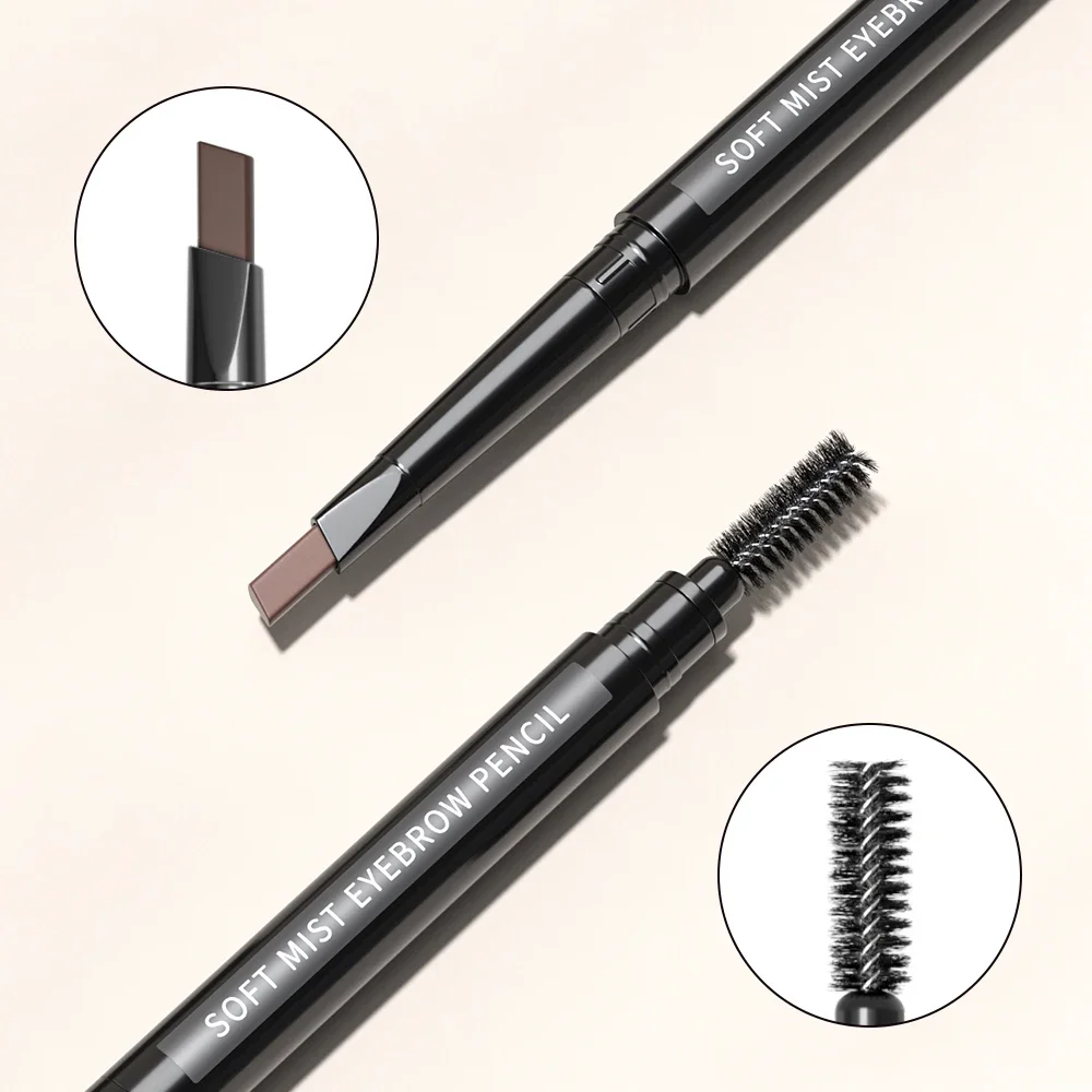 Waterproof Women Eyebrow Pencil Cosmetics Soft Brow Brush Smooth Paste False Eyelash Beginner Makeup Tint Tools Wholesale