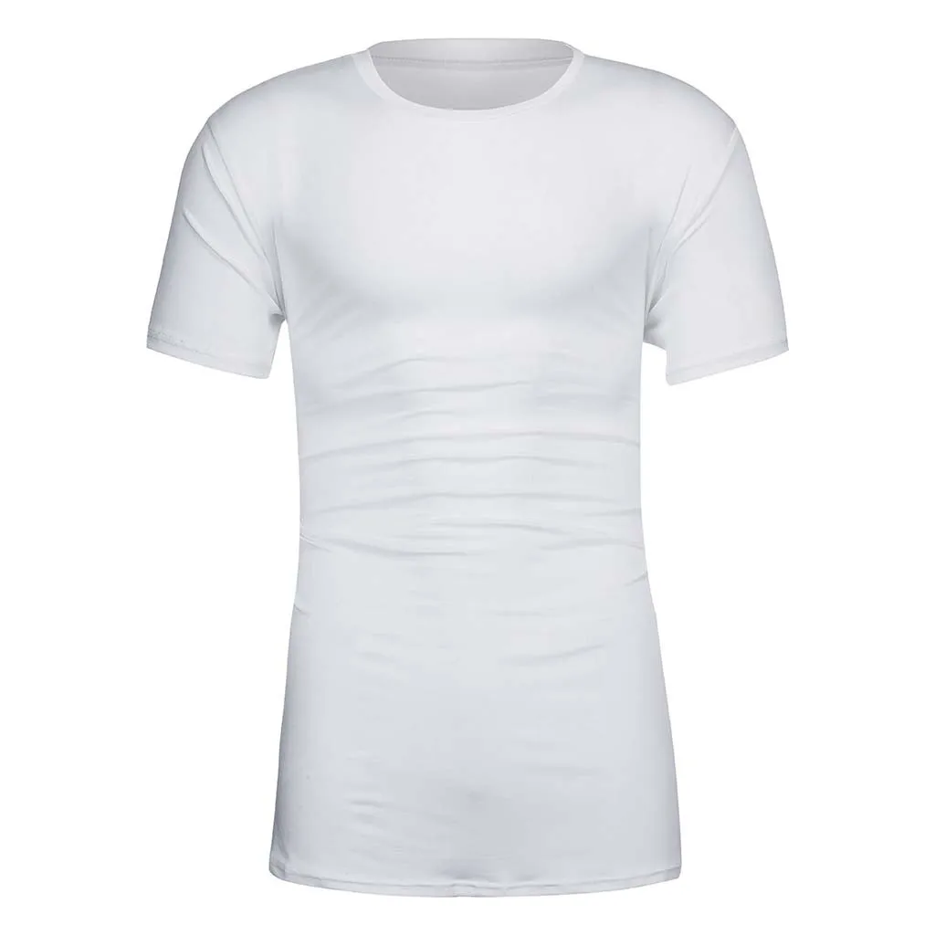 Men\'S T-Shirt Loose Casual T-Shirts Tops Breathable Tee-Shirt Summer Short-Sleeved Solid-Color High-Quality Chemise Sportswear