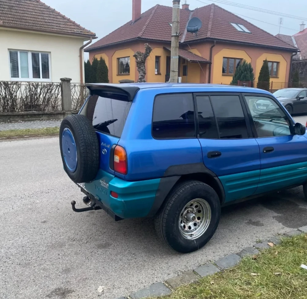 سبويلر لـ Rav4 1994 1995 1996 1997 1998 سبويلر تويوتا Rav4 RAV-4 WDKL ABS مادة بلاستيكية جناح خلفي للسيارة لون خلفي سبويلر