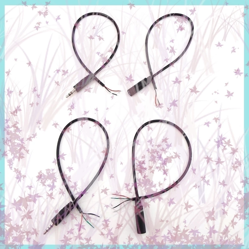 1/5pcs 30CM Audio Extension Cable Aux Single Head Line Stereo 3.5mm Male and Female Cable 3 or 4 Core Audio Output Line B2