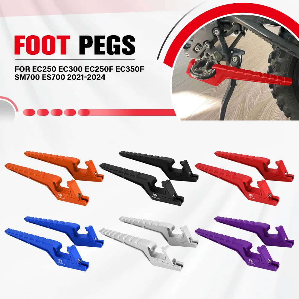 

For Gas Gas EC250 EC300 EC250F EC350F SM700 ES700 2021 2022 2023 2024 Passenger Footpegs Extensions Dirt Bike Off-Road Footpegs