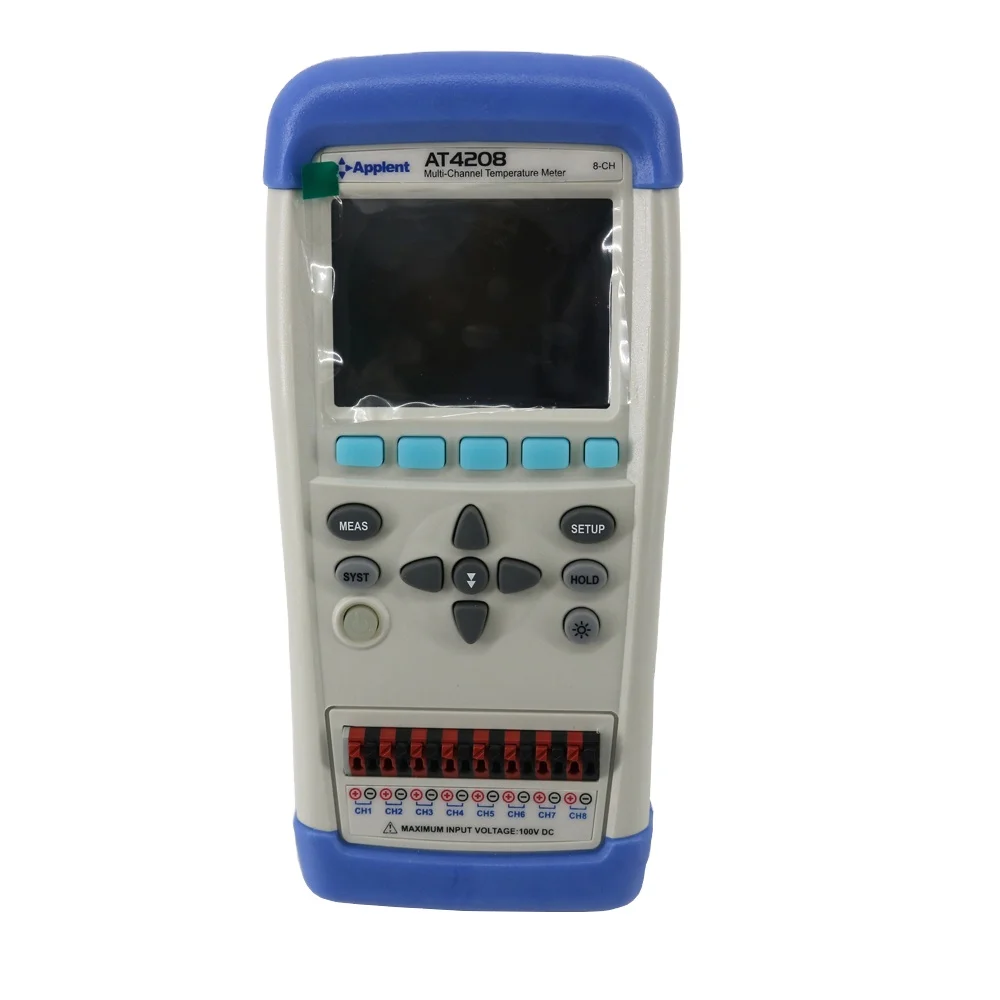 AT4208 8-Channel Digital Handheld Multi-Channel Temperature Meter Data Logger K Type Thermocouple Temperature Tester