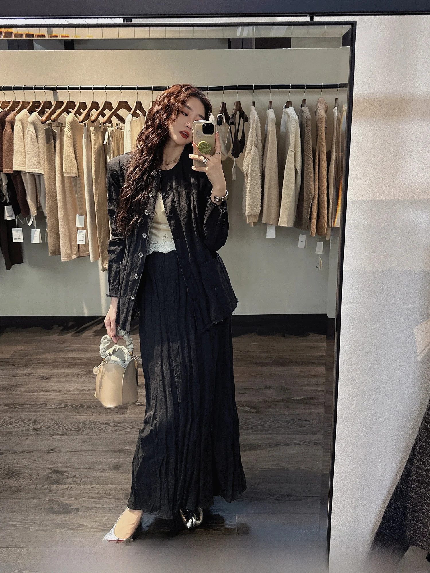 

Комплект Sajihua Bla Flower Spring: новый дизайн, уникальные складки, очень красивые хлопковые леггинсы-брюки с длинными штанинами (девять дюймов)