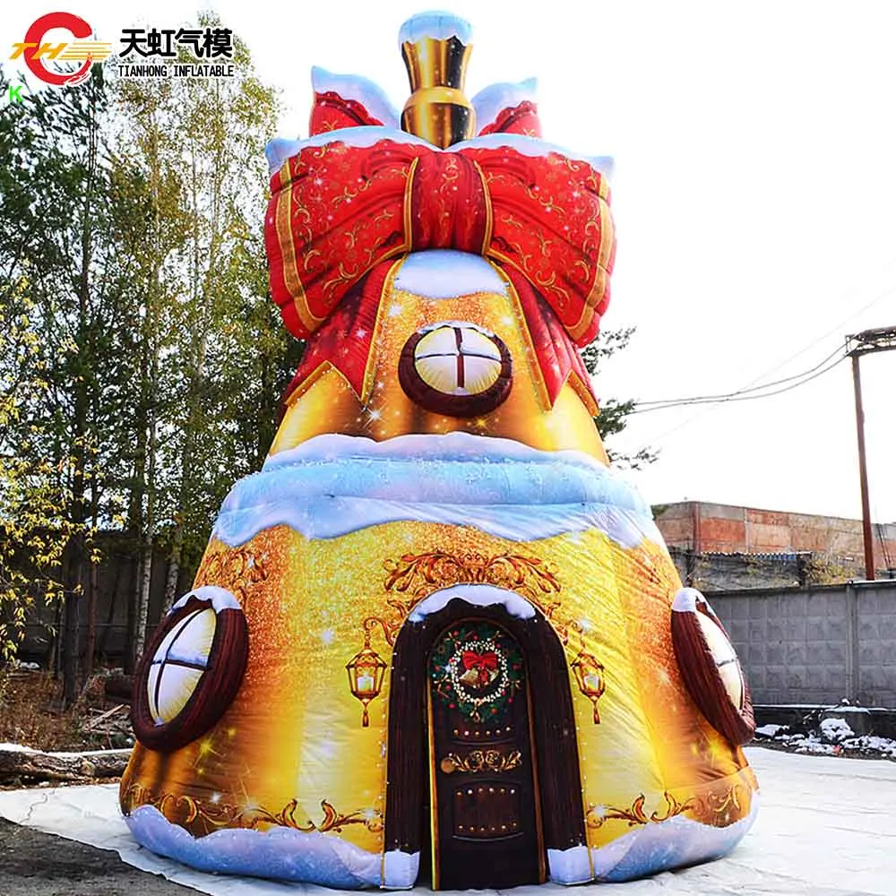 25フィートの高いクリスマスツリーハウス、インフレータブルクリスマスツリーテント、ドーム型の鐘型テント（速達発送）