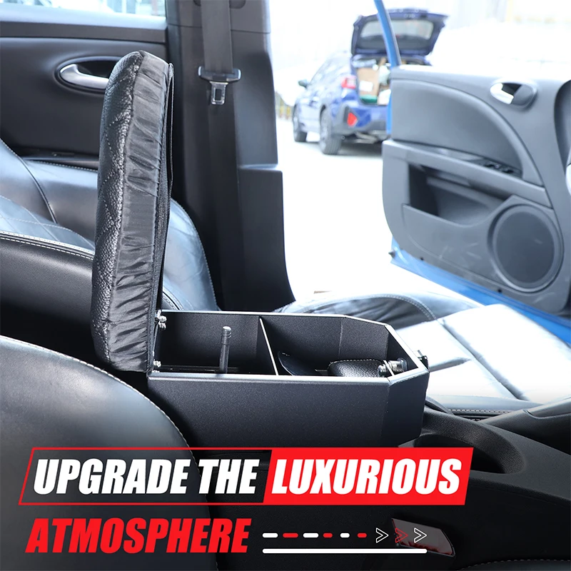 Aluminum Alloy Car Center Console Armrest With Password Lock Safe Box Car For SEAT Leon León Mk2 1P 2008-2012 Accessories
