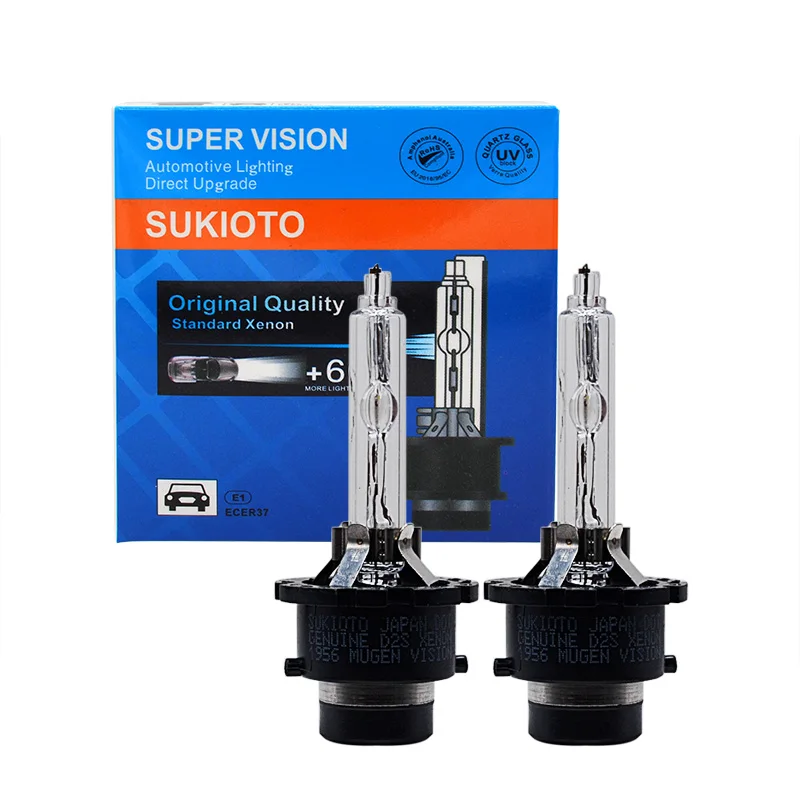 SUKIOTO 55W Xenon D2S 3000K YELLOW D4S Xenon Bulb 4300K 5000K 6000K D3S Xenon D1S 55W Hid Lights Car Headlight bulbs Car Styling