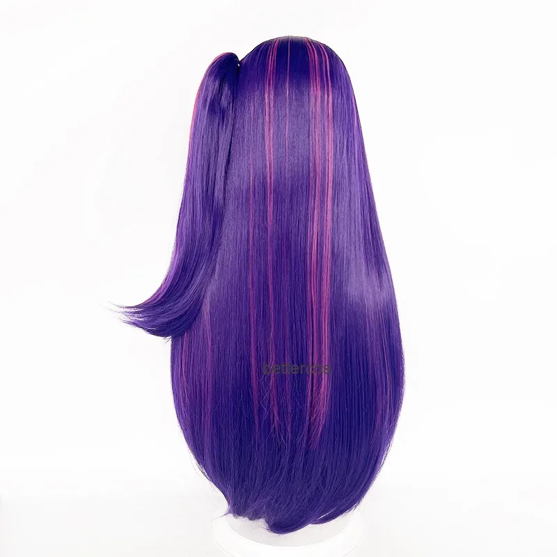 Hoshino Ai Cosplay Wig Anime Oshi No Ko  80cm Long Dark Purple Rose Pink Wig Cosplay  Cosplay Wigs Heat Resistant Synthetic Wigs