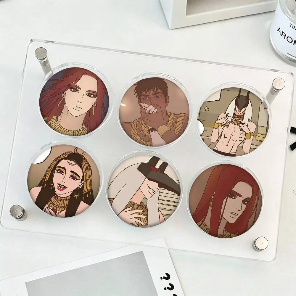 1pc Mythological Story Comic Ennead Cartoon Style Badge Brooches On Backpack Decoration Round Enamel Pins For Accessorys