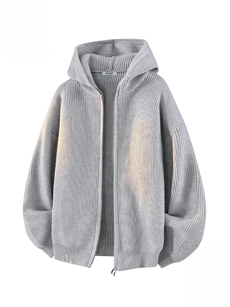 

Мужской вязаный кардиган Paul Frank с капюшоном, свободного кроя, осенний свитер с принтом обезьяны, универсальный, стильный