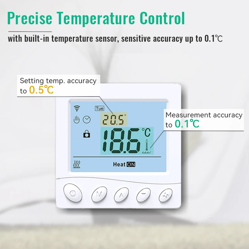 Warm Floor Thermostat WiFi Tuya Smart Heating Temperature Remote Controller Electric/Gas Boiler/Water Google Home, Alice, Alexa