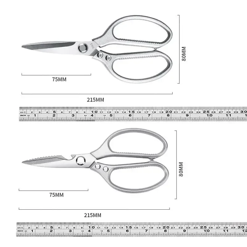 Kitchen Poultry Shears Butcher Meat Cleaver Stainless Steel Kitchen Scissors Chicken Bone Shear Sharp Vegetable Fish Duck Cutter