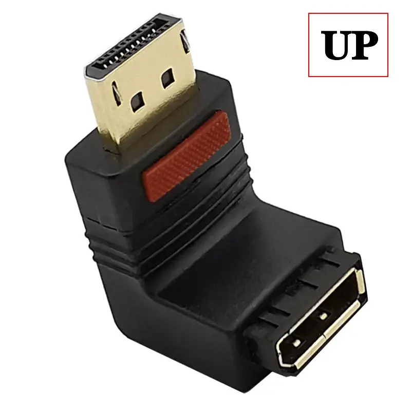 

Удлинитель 90-градусного DP, удлинительная головка порта дисплея «папа-мама», адаптер порта дисплея версии 1,4, 4K, 60 Гц, с запирающей пряжкой