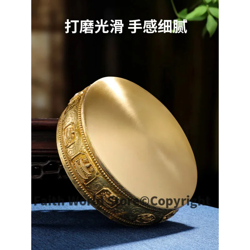 2024 Asia Esoteric Buddhism Worship Buddhist temple altar shrine FA QI Auspicious Mandala Manza disc gemstone Divine power