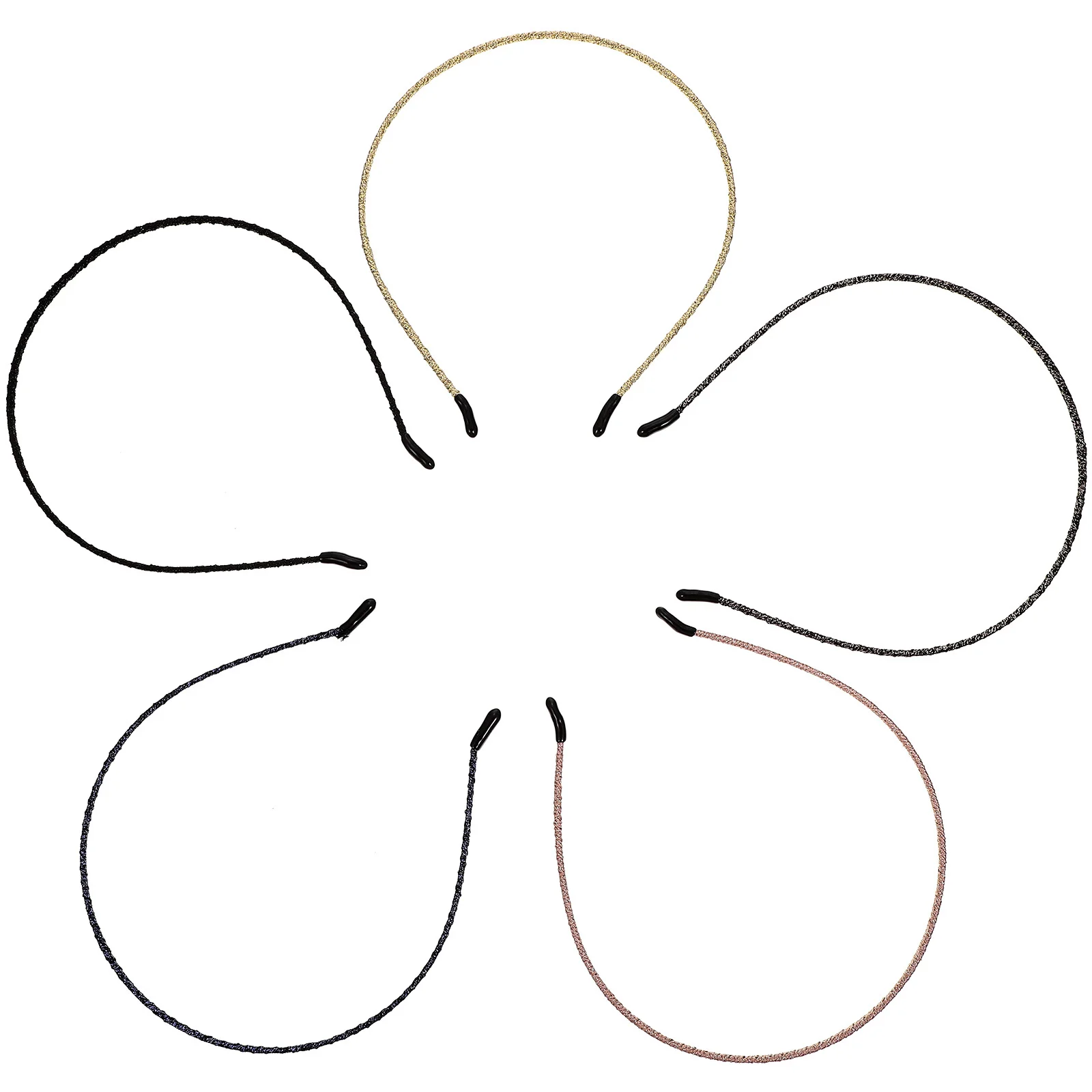 

5Pcs Retro Thin Cloth Covered Headbands Simple Stylish Hair Clasp for Women Fashion Hair Accessories Thin Cloth Headbands