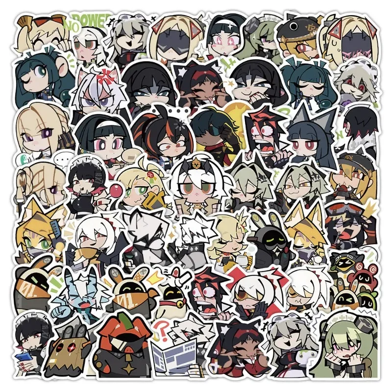 Zenless Zone Zero 64pcs Stickers DIY Decor Handbook For Mobile Phone Case Photographer Notebook Graffiti for Decal Scrapbook Toy