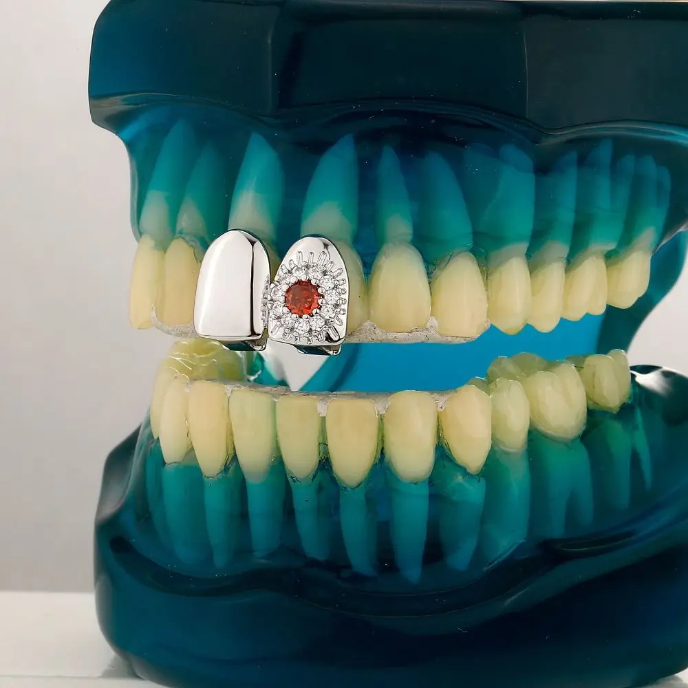 Gift Removable Hiphop Teeth Grillz Bling Flower Design Rhinestone Tooth Caps Gold Silver Color Unisex Men Women Jewelry Rapper