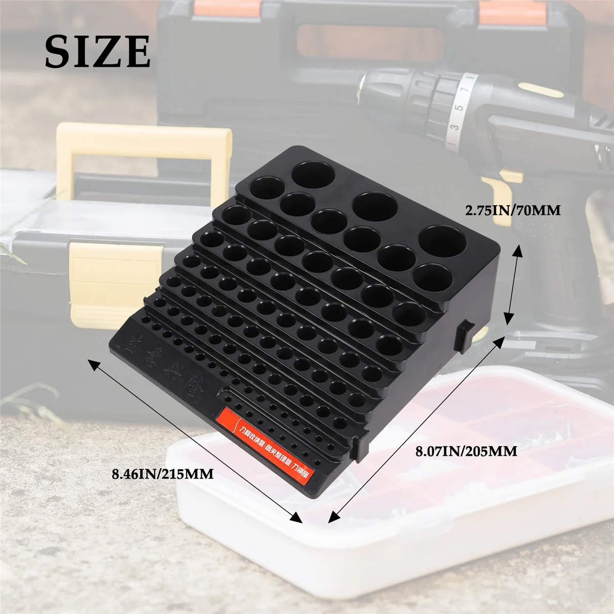 Drill Bit Storage Box Milling Cutter Saving Space Drill Finishing Holder Organizer Case Box for Home DIY Woodworking Use Vogue