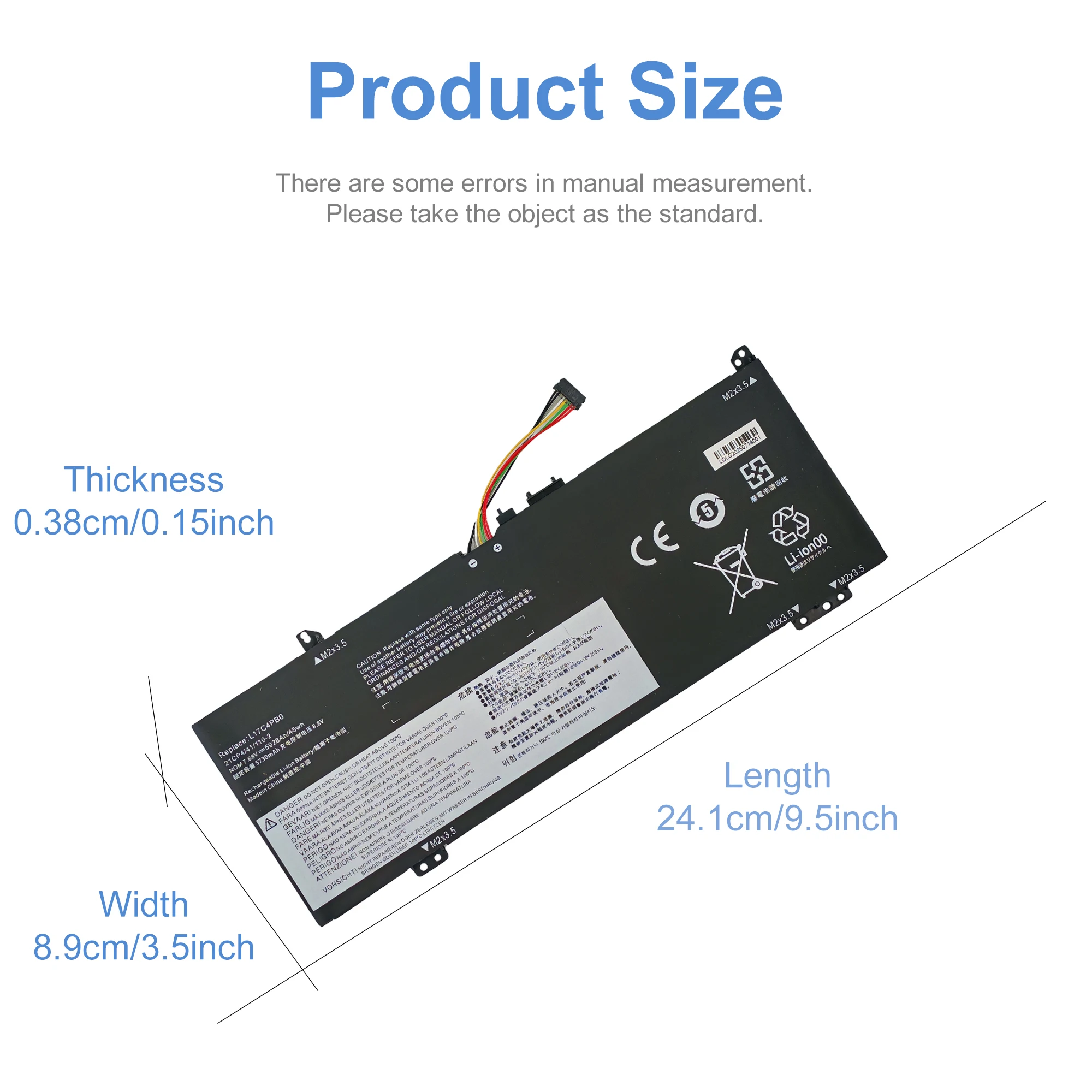 New L17C4PB0 Laptop Battery For Lenovo Xiaoxin Air 14ARR 14IKBR 15ARR 15IKBR Ideapad 530s-14IKB 530s-15IKB 7.68V 45Wh 5.928Ah