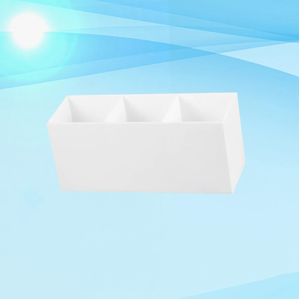 3-Gitter-Aufbewahrungsbehälter für Make-up-Pinsel, Augenbrauenstift, Desktop-Organizer, langlebiger Kunststoff, Handwerk, Bürobedarf, Schmuckhalter