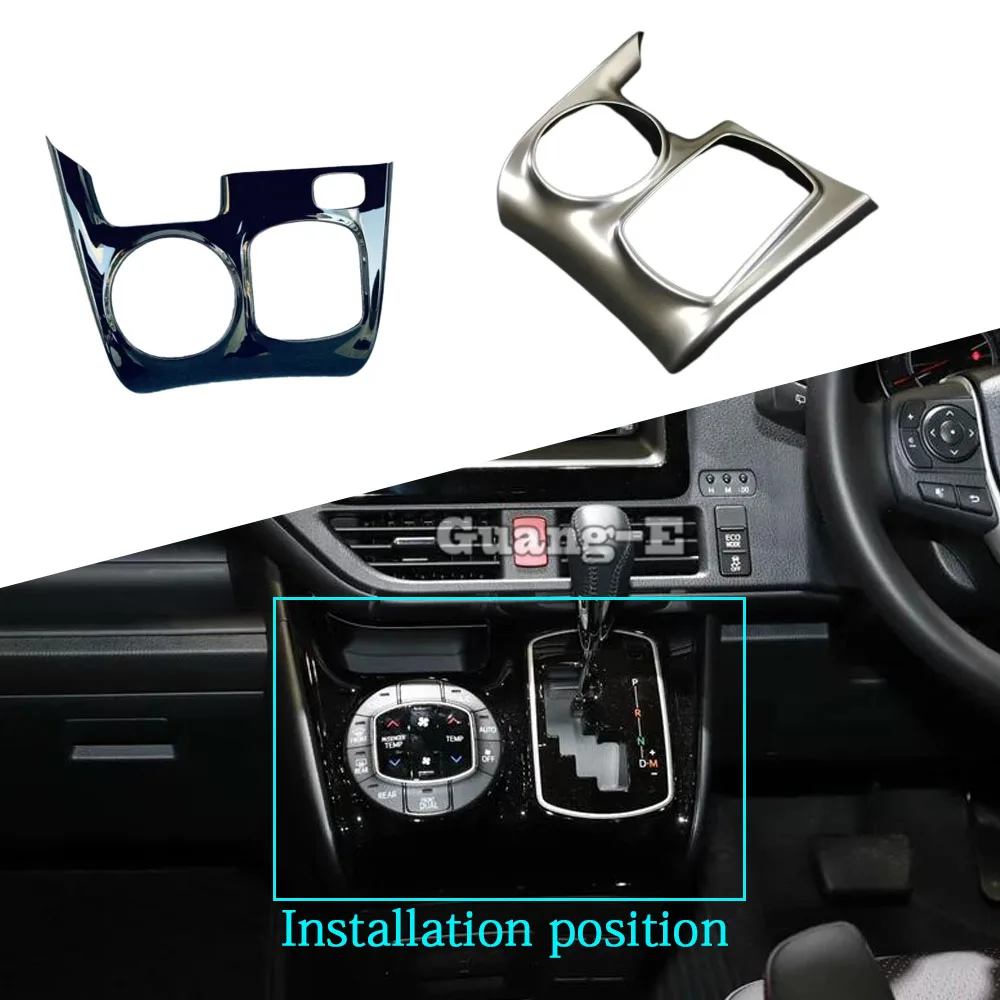 For Toyota Noah Voxy 80 Series 2015 2016 2017 2018 2019 2020 2021 Car Sticker Cover Inner Gear Shift Box Panel Holder Frame Trim