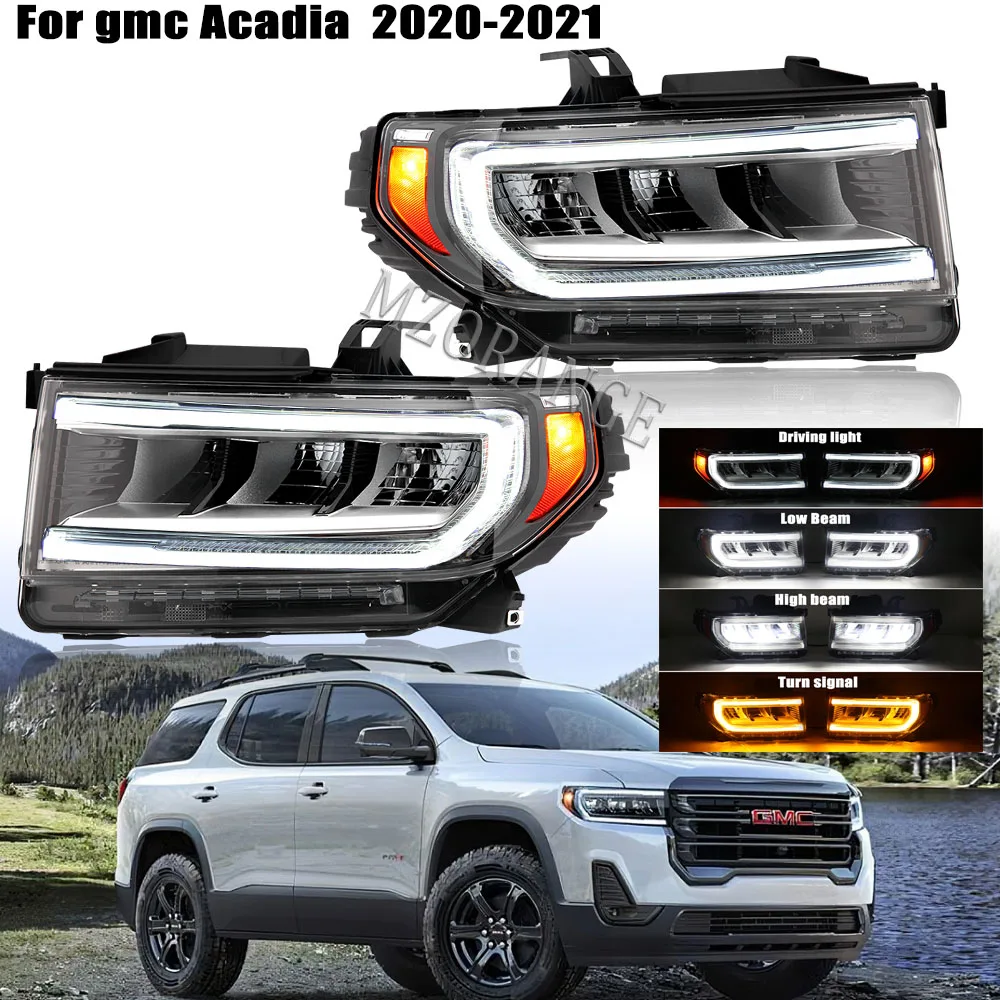 Front Headlights for GMC Acadia 2020 2021 Left Right Full LED Headlight Low High Beam Lamp Car Accessories auto parts 84835430