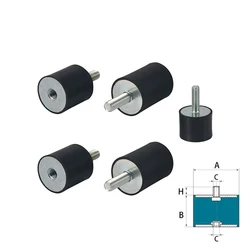 4Pcs VD type M3 M4 M5 Male To Female Thread Rubber Shock Absorber Crash Pad Damper Bobbin Mount Anti Vibration Isolator