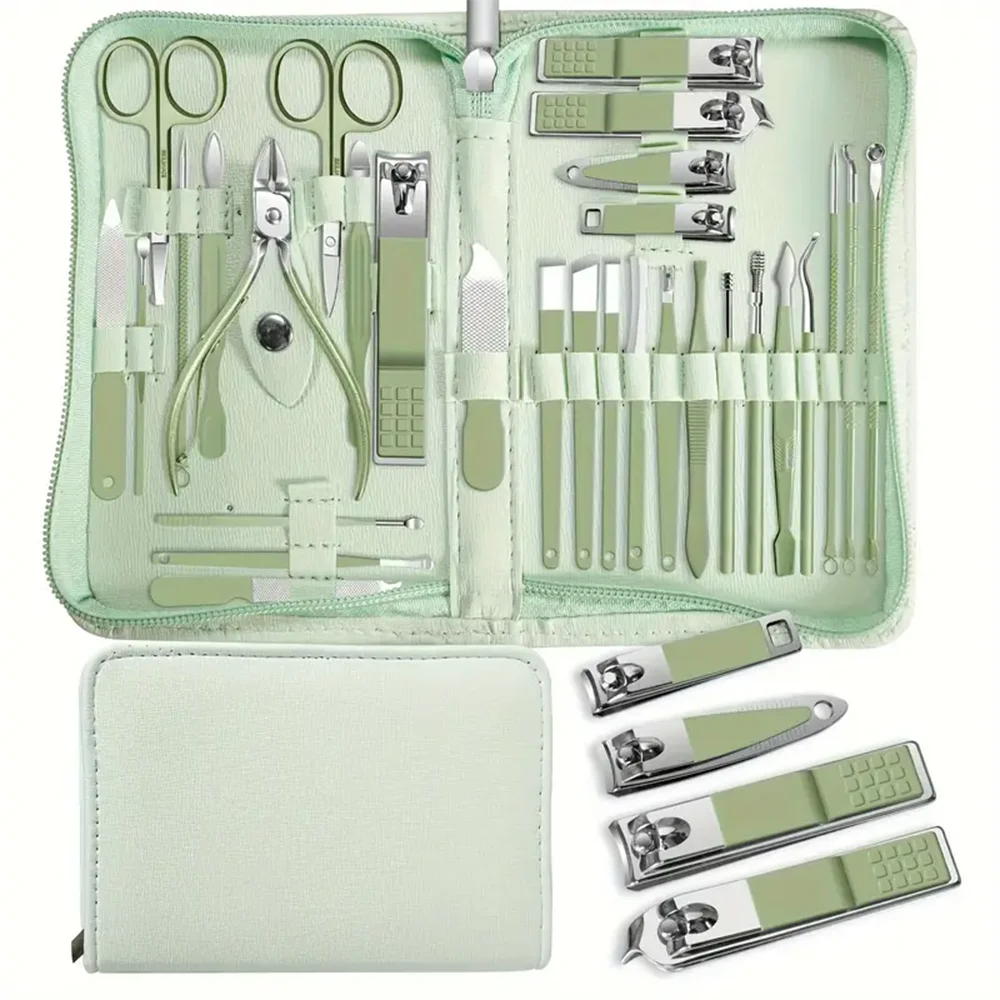 Stainless Steel Manicure and Pedicure Set - Professional Nail Clippers and Scissors Kit