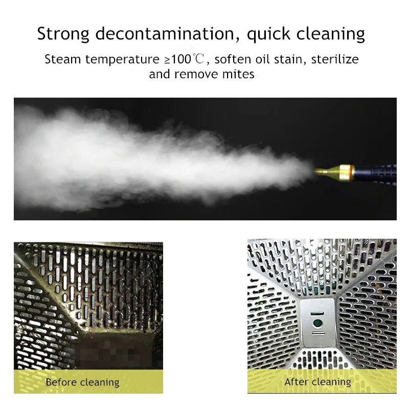 Dampfreiniger Praktischer Handheld-Hochtemperatur- und Hochdruck-Haushalts-Klimaanlagenreiniger Dampfgarer Home Kitchen