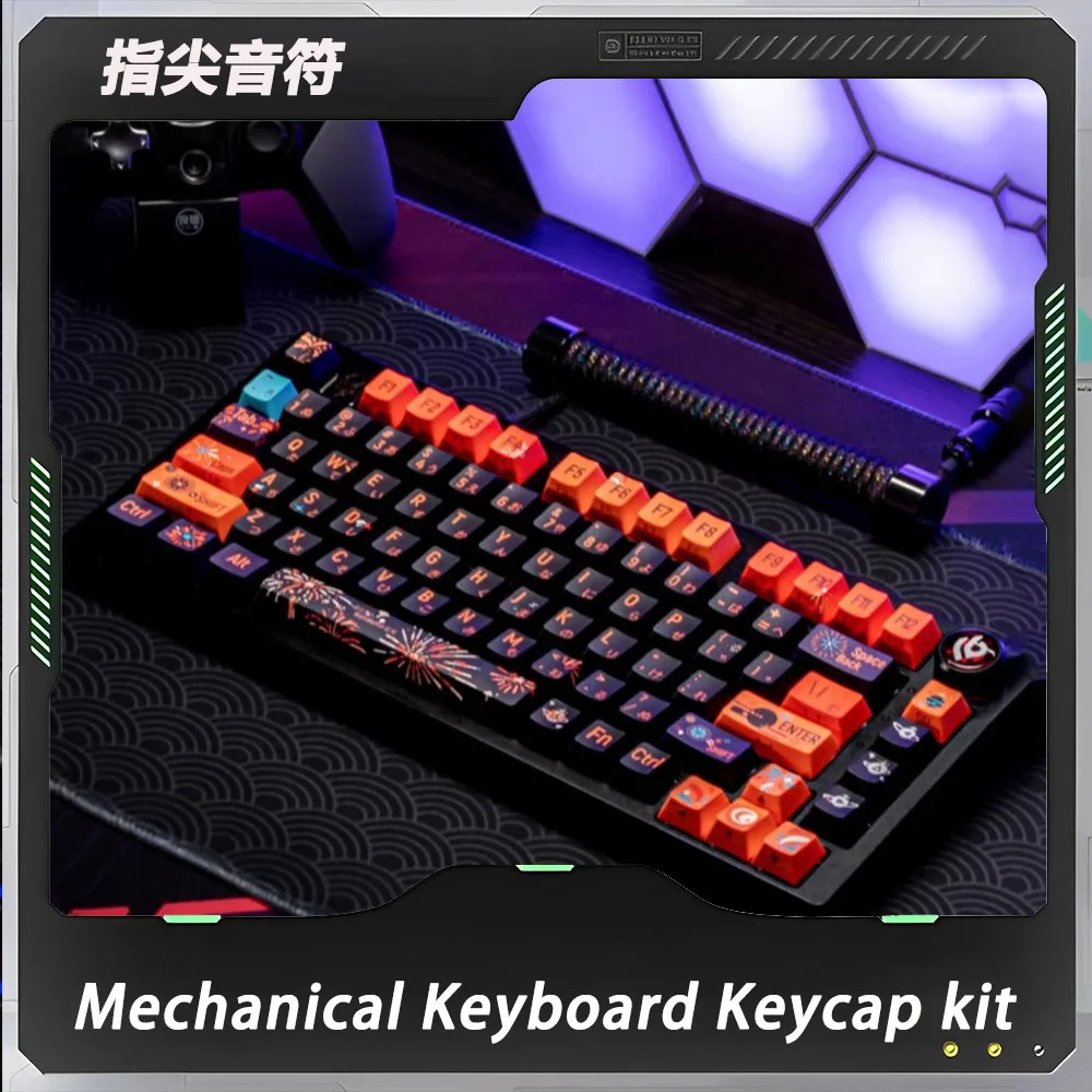 

Keycaps PBT Mechanical Keyboard Keycap OEM/Cherry Height Light Transmission Customize Sublimation Keycap Gamer Accessories Gift