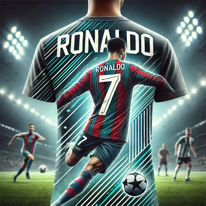 2024 New Arriavl CHATGPT Designed O-neck Short Sleeve Ronaldos 7 Soccer Jersey Training Uniform Mens Sports T shirt Kids/Adult