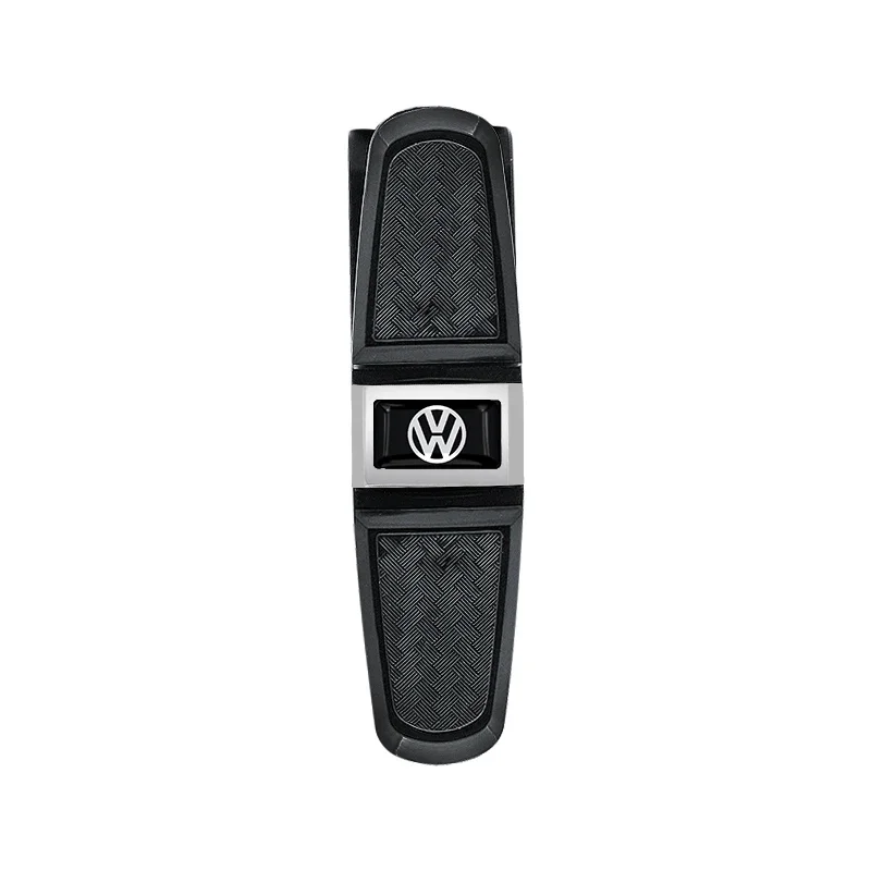 1Pcs Car Sun Visor Glasses Clip Ticket Card Storage Clamp Emblem For VW GTI Polo Tiguan Passat Golf Jetta Lavida Skoda Octavia