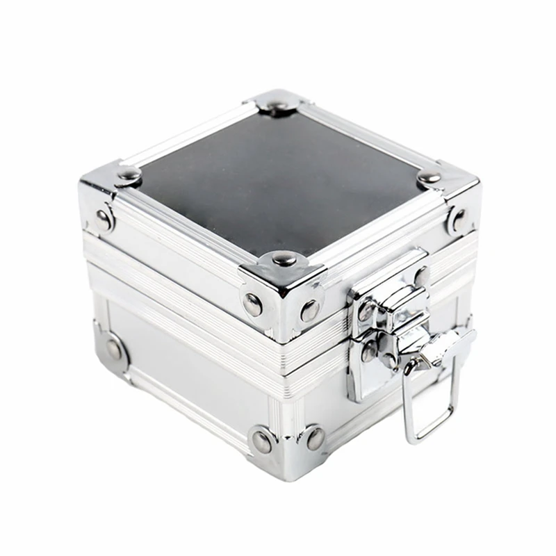 

AUAU-25 Holes Nail Drill Grinding Bit Holder Box Display Storage Container Nail Polishing Head Stand Metal Organizer Case