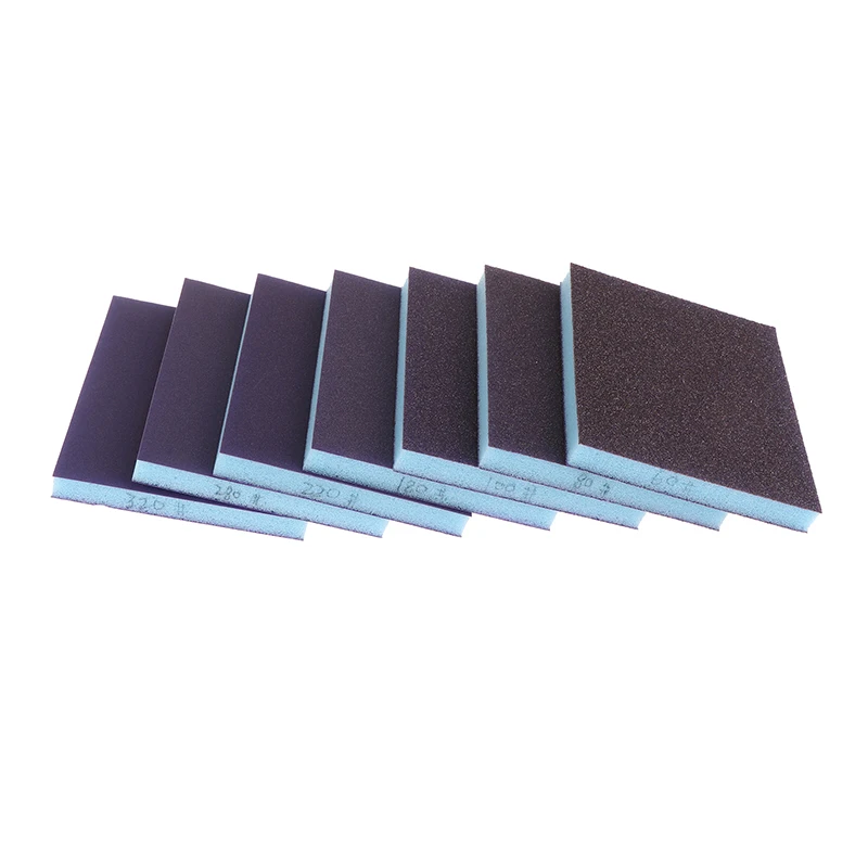 1/6PCS โลหะไม้ขัดเครื่องมือขัดฟองน้ําขัด 60-320 กรวดล้างทําความสะอาดได้และนํากลับมาใช้ใหม่เปียกแห้งบล็อกขัด