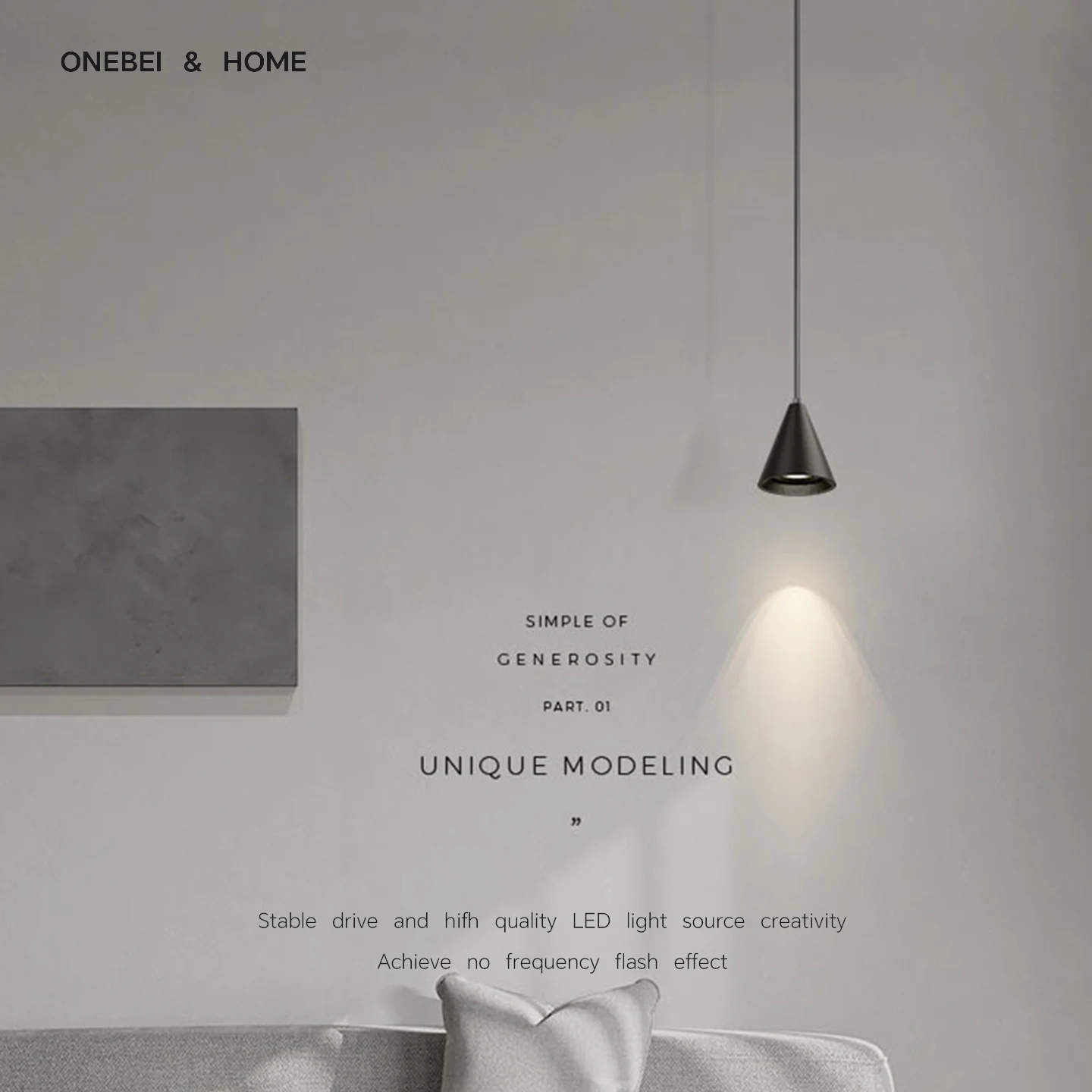 ONEBEI Modern LED Auminum Pendant Light Bed Lamp Coffee Shops Tea Rooms Wardrobes Home Decoration Ceiling Mounted Pendant Light
