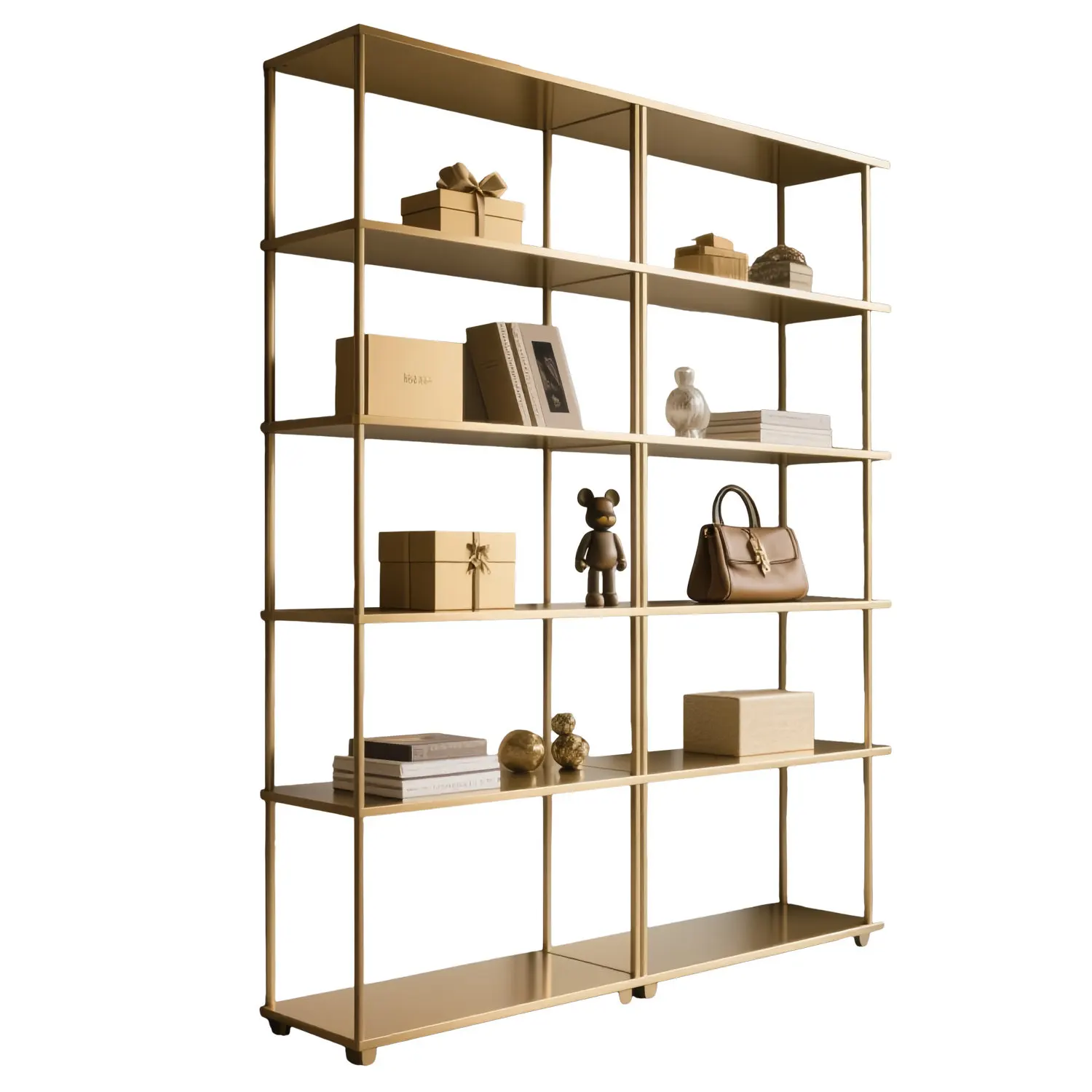 

Элегантные витринные стеллажи и полки для хранения в стиле лайт-люкс. Многоярусные напольные стеллажи для обуви и сумок в скандинавском стиле.