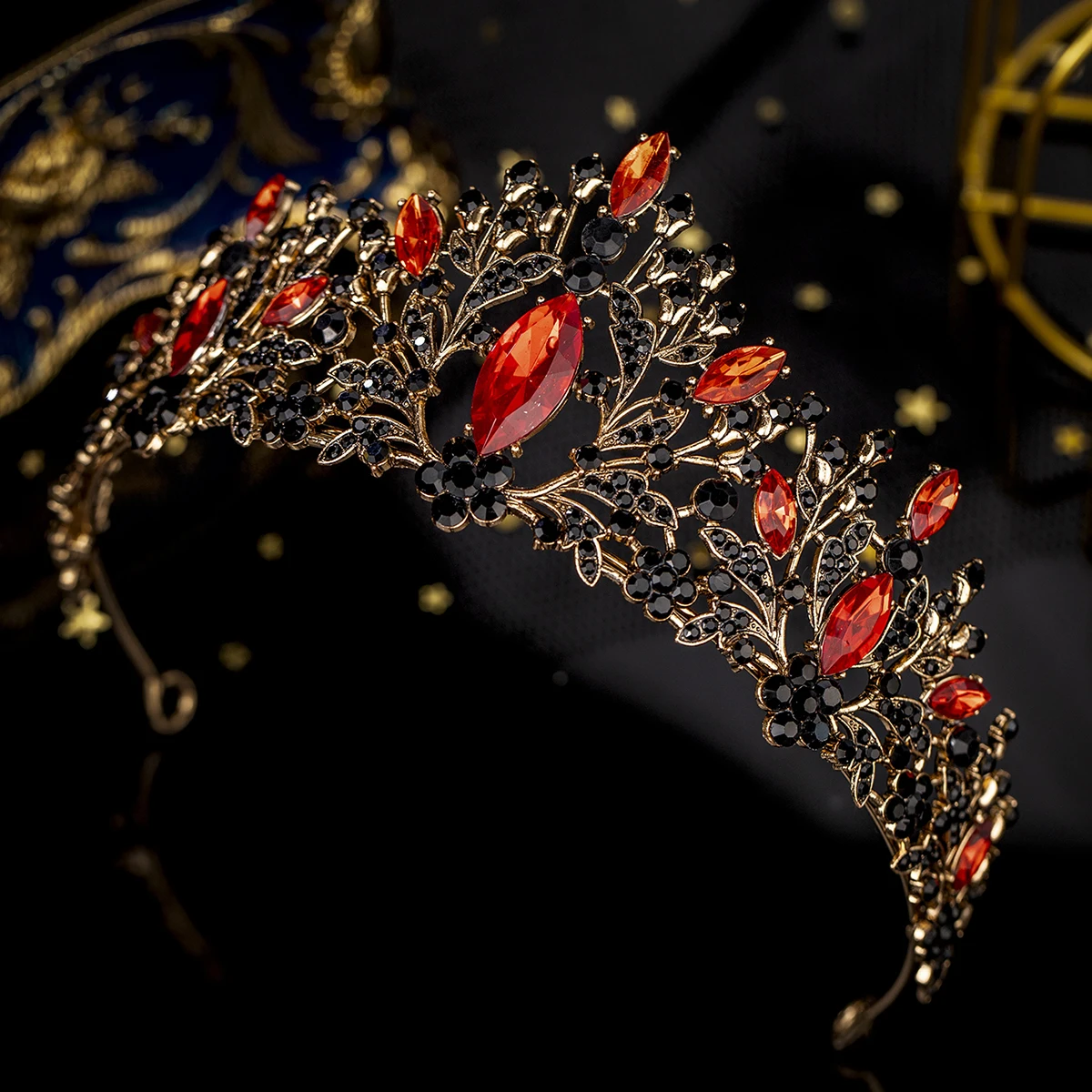 Luxus Kristall Strass Krone Krone Mode handgemachte Tiara für Frauen klassische Prinzessin Haarschmuck für wichtige Anlässe – Detail 13