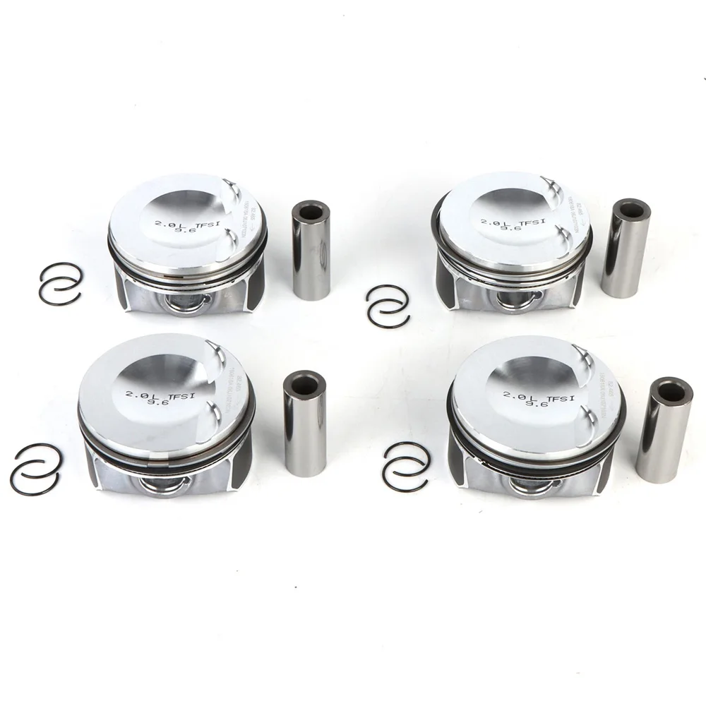 Engine Parts Piston & Rings Set Fit 2.0 L L4 Gas For Audi A4 A5 Q5 Jetta 2.0T CCZAA CAEB 06H107065AA 06H107065AB