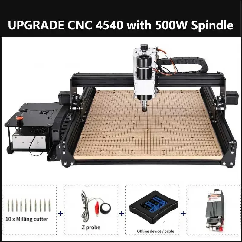 DOBTIAN 500W wrzeciono metalowa frezarka CNC 40W maszyna do grawerowania laserowego drukarka 3D Cutter narzędzia do obróbki drewna do aluminium