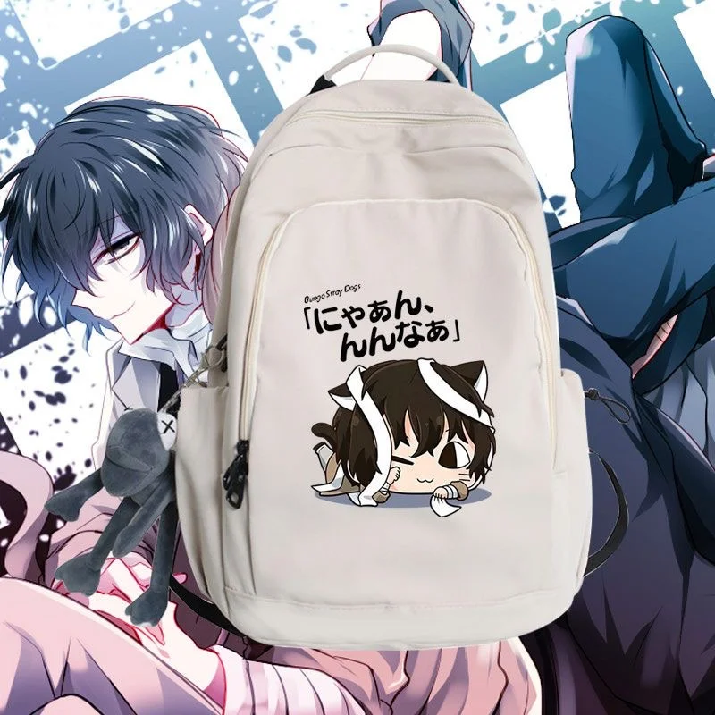 Anime Bungo Stray Dogs Cartoon Backpack Schoolbag Teenarges Laptop Bag Outdoor Bags Boys Girls Fashion Travel Rucksack