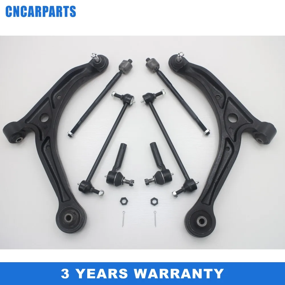 Front Lower L R Control Arm Tie rod Sway Bar Link KIT 8PCS Fit For Honda Odyssey